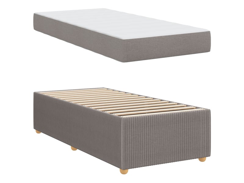 Lit simple- lit adulte - cadre de lit taupe 80 x 200 cm tissu - Conforama D