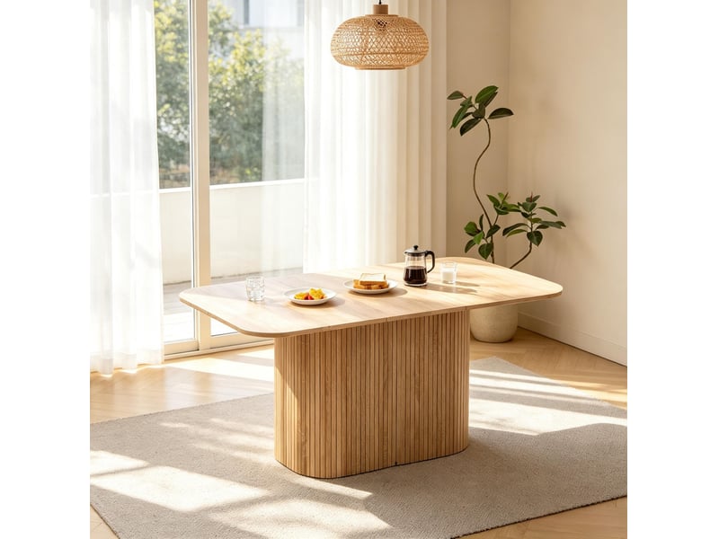 Table à manger 160x90 cm mdf aspect bois evryae - Conforama B