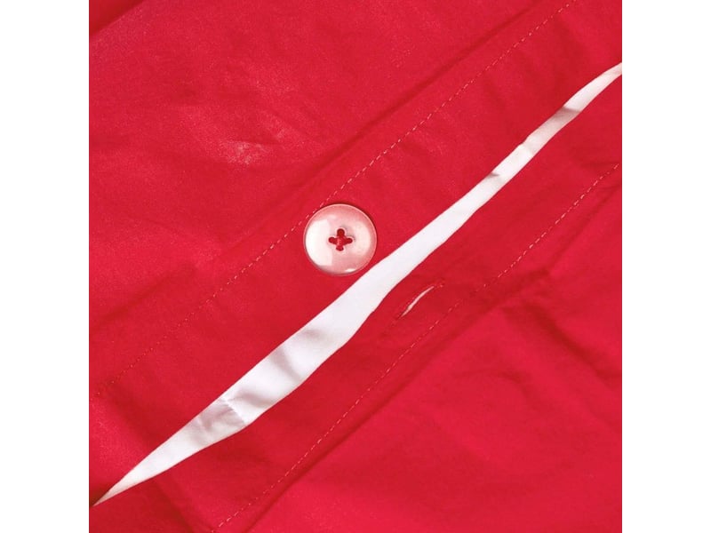  Homescapes parure de lit enfant en coton égyptien 200 fils rouge, 120 x 150 cm  - Conforama C