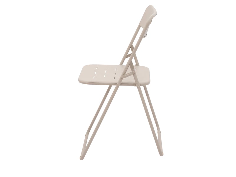 Salon de jardin bistro pliant 3 pièces 60x60 cm – beige – acier avec revêtement e-coating, 2 places - Conforama E