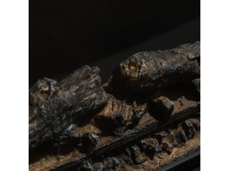 Cheminée électrique encastrable oregon - 58 x 52 x 17 cm, en acier avec façade en verre - Conforama D