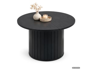 Table basse rond(e) coloris noir AKORD NUBO - 60 cmx60 cm