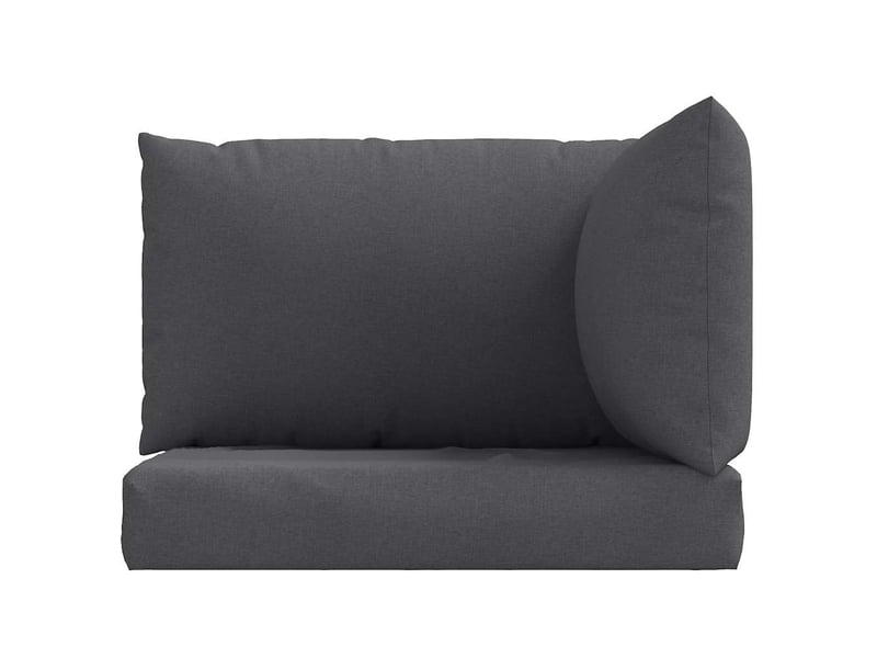 Lot de 3 coussins de palette, coussins de canapé anthracite mélangé tissu cf59649 - Conforama D