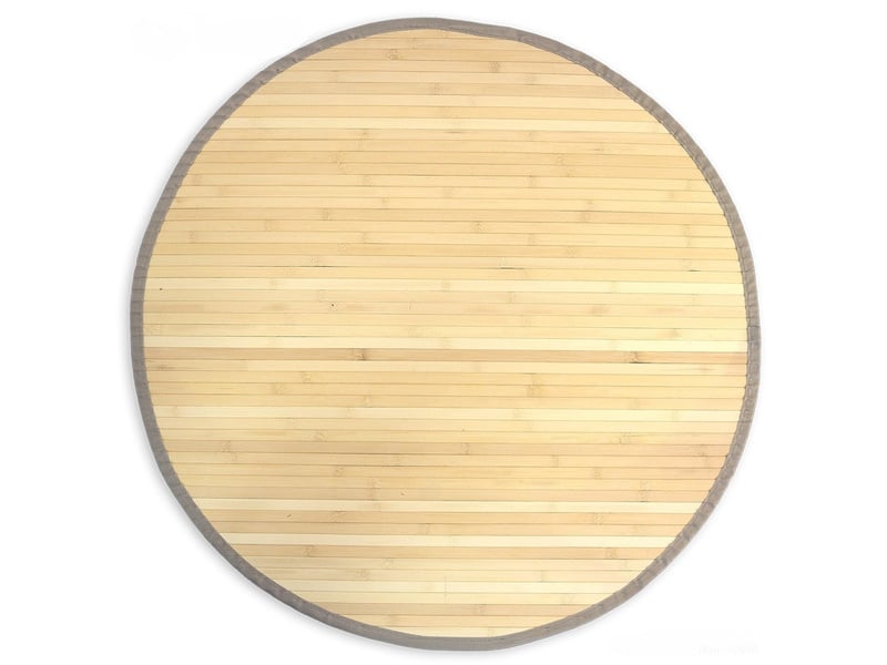  Tapis en bambou rond naturel ø 150cm tap06080  - Conforama A