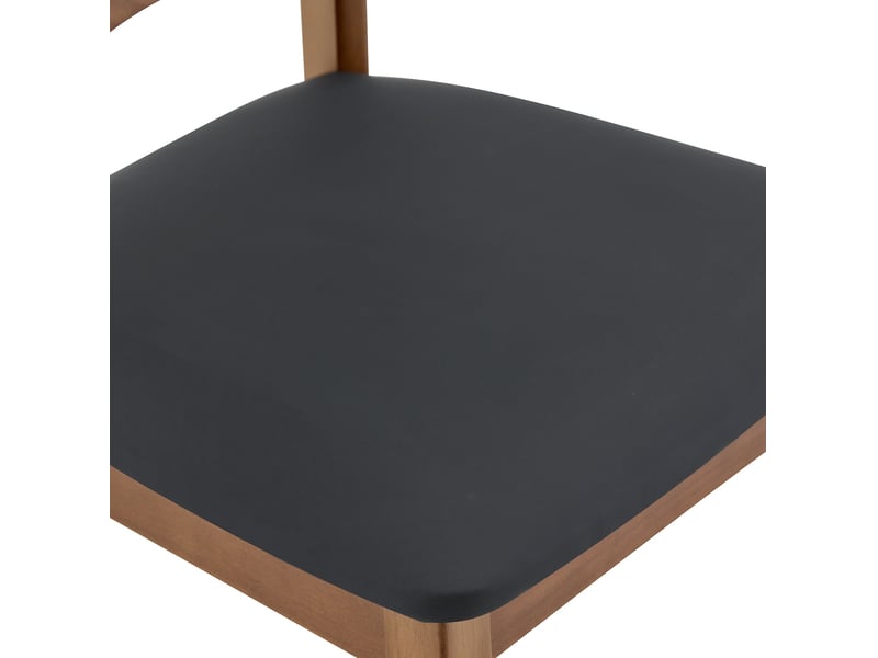  Lot de 2 chaises de salle à manger, chaise cuisine, chaise design papillon, assise confort, noir, bois, design contemporain  - Conforama E