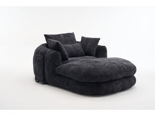 Fauteuil fixe HAUSS SPOLE Tissu noir vendu A l'unité