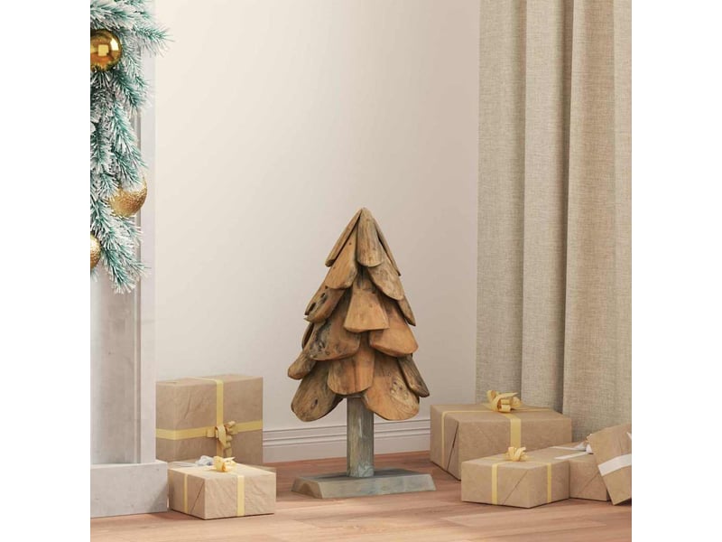  Sapin de noël, arbre de noël marron 61 cm bois de teck massif  - Conforama B