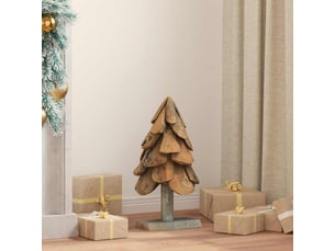 Sapin de noël, arbre de noël marron 61 cm bois de teck massif