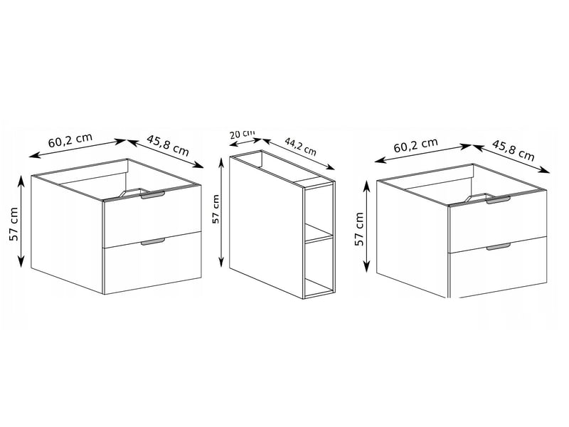 Meuble sous vasque suspendu avec étagère 4t novo l.140 cm cachemire mat - Conforama C