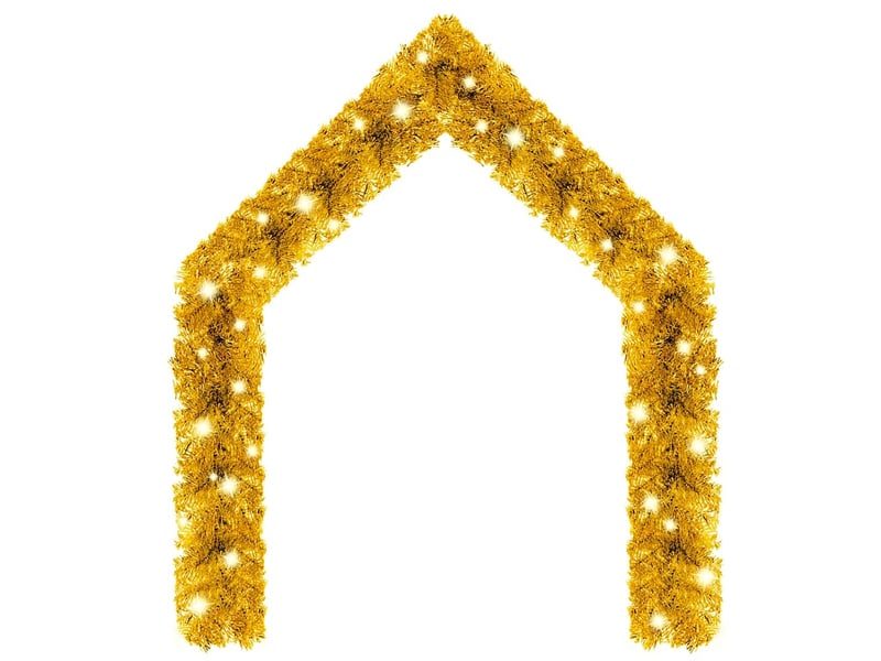  Guirlande de noël avec lumières led 10 m doré  - Conforama C