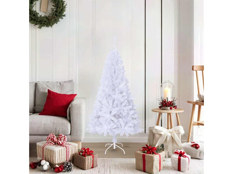  Sapin de noël, arbre de noël artificiel avec branches épaisses blanc 150cm pvc  - Conforama A