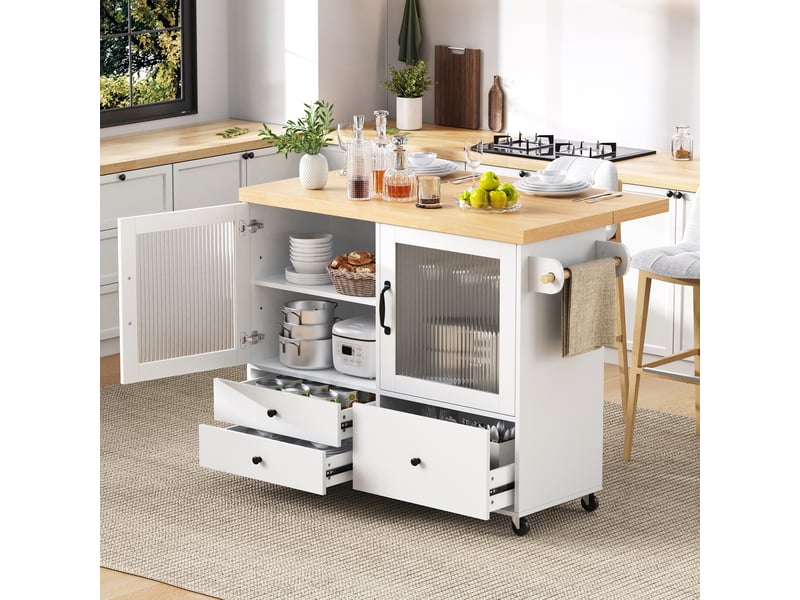  Desserte 2 portes 3 tiroirs coloris blanc mdf desserte blanc - Conforama D