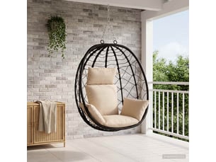 Coussin pour balançoire de chaise d'œuf, coussin d'intérieur et d'extérieur adirondack putten 100 % polyester crème cf50066
