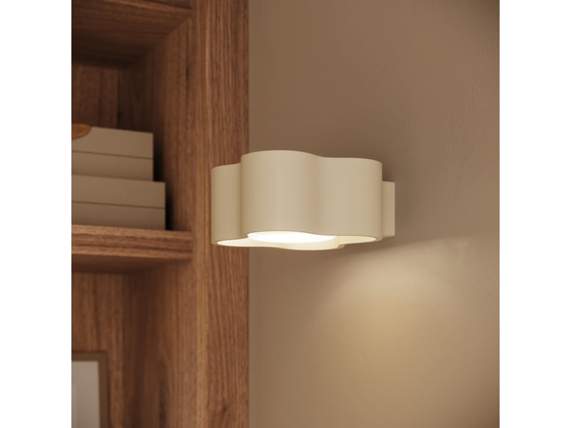  Plafonnier ovio 1 beige gx53 aluminium moderne 6x12x12cm SL.3319 - Conforama D