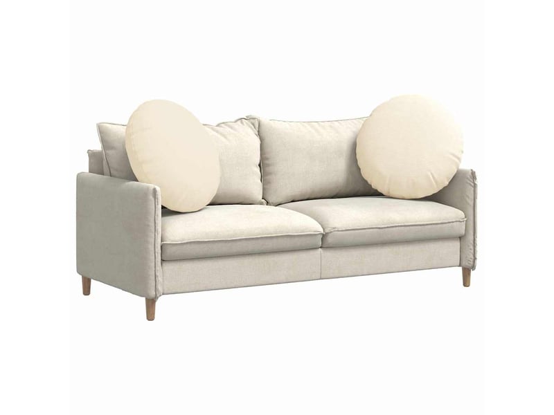 Lot de 2 coussins de siège, coussins décoratifs tissu en velours côtelé crème cf59793 - Conforama C