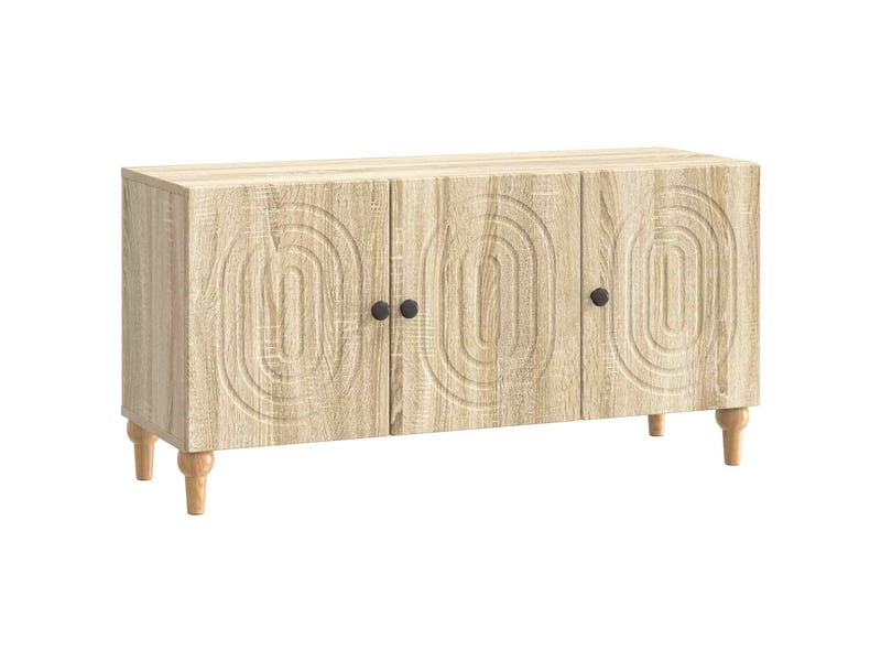 Meuble tv - banc tv - meuble de rangement 99 x 34,5 x 50 cm chêne sonoma bois d'ingénierie  - Conforama A