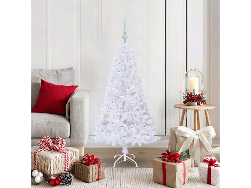 Sapin de noël - arbre de noël artificiel blanc 120 cm pvc et acier - Conforama B