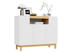 Buffet 3 porte(s) 0 tiroir(s) <strong></strong> <strong></strong> - 120.5 cm coloris blanc