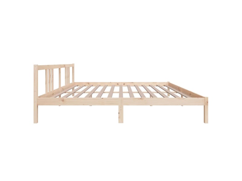 Lit double- lit adulte - cadre de lit sans matelas bois massif 200x200 cm - Conforama D