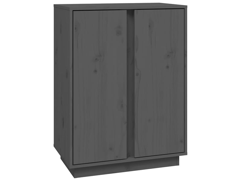  Buffet - bahut - meuble de rangement gris 60x35x80 cm bois massif de pin  - Conforama A