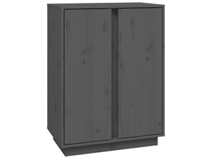 Buffet - bahut - meuble de rangement gris 60x35x80 cm bois massif de pin