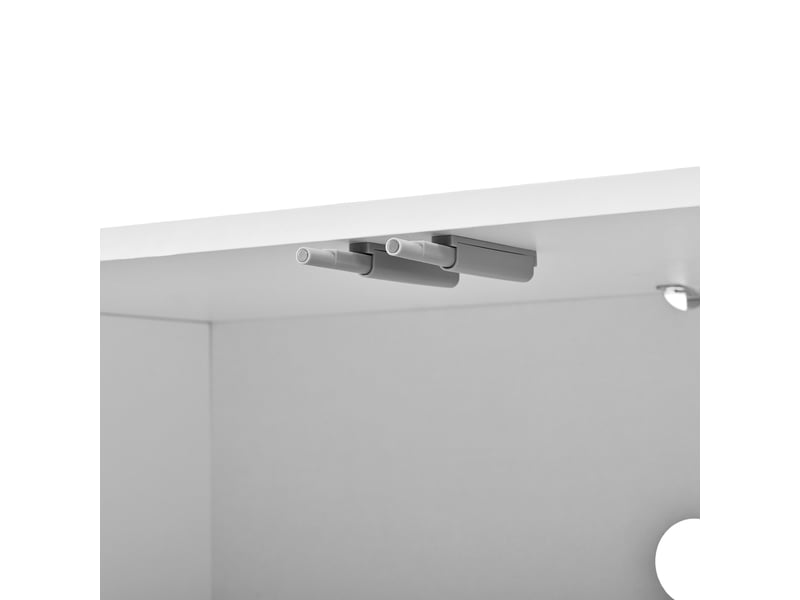  Meuble tv bas avec 5 portes et pieds métalliques en panneaux de particules et mdf  - Conforama E