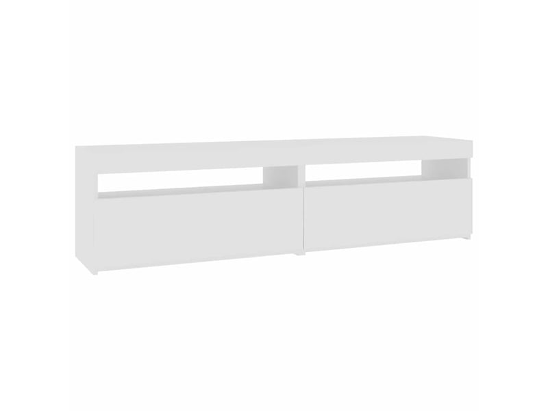  Meubles tv - banc tv - meuble de rangement 2 pcs avec lumières led blanc 75x35x40 cm  - Conforama A