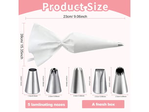 6 kit poche a douille reutilisable,kit de pâtisserie pour la décoration de gâteaux,poches à douille et douilles,poches à douille professionnelles,pour