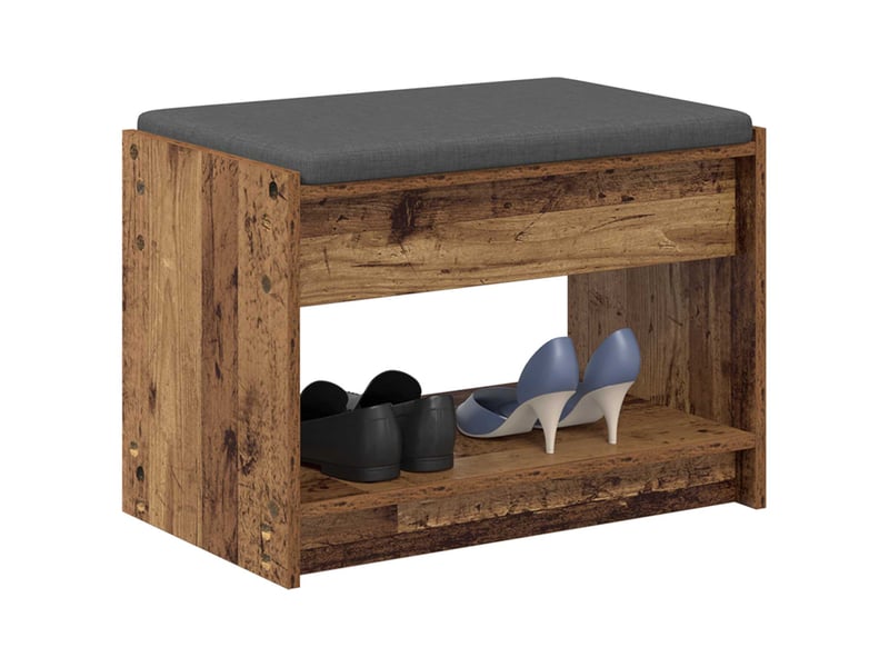  Banc d'entrée, banc interieur bois ancien 63x38x45 cm  - Conforama C