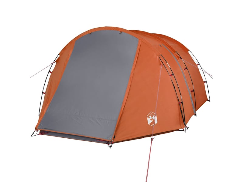  Tente de camping, tente tunnel 4 personnes gris et orange imperméable shl39967  - Conforama E