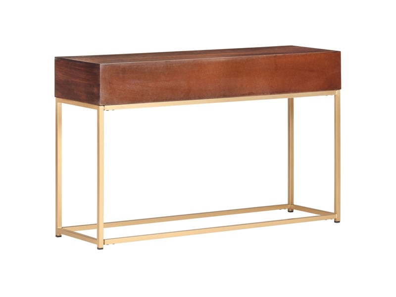  Console en bois de manguier massif 122x36x75 cm  - Conforama D