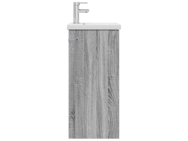  Meuble salle de bain avec évier, meuble de rangement sonoma gris shl5479  - Conforama D