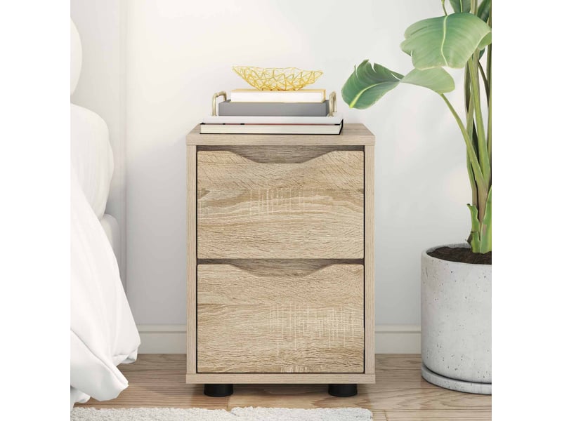  Table de chevet - cabinet de chevet - table de nuit chêne sonoma 30,5 x 30 x 43 cm  - Conforama C