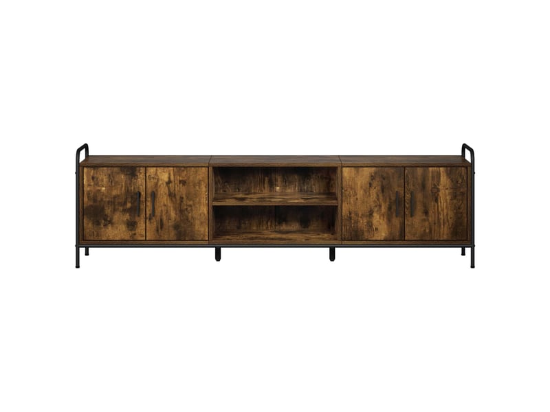  Meuble tv, banc tv 167,5x33x50 cm chêne fumé bois d'ingénierie  - Conforama D