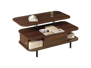 Table basse rectangulaire coloris naturel - 51 cmx101 cm