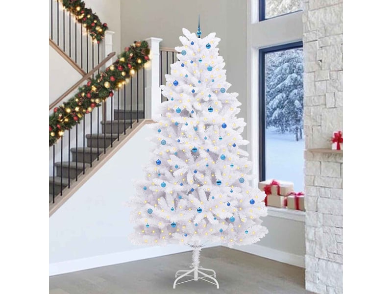 Sapin de noël, arbre de noël artificiel à branches articulées blanc 300 cm cf61081 - Conforama B