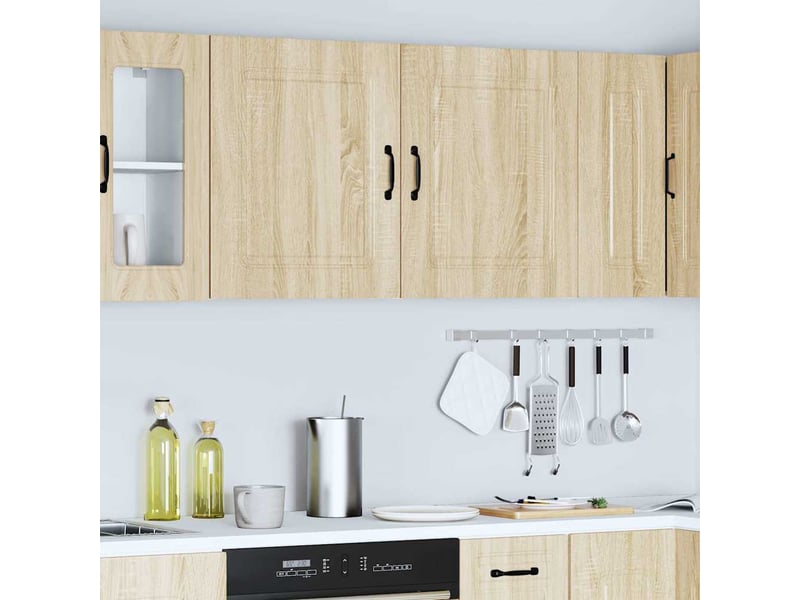  Meuble de rangement, armoires murales de cuisine kalmar en chêne sonoma bois d'ingénierie  - Conforama C