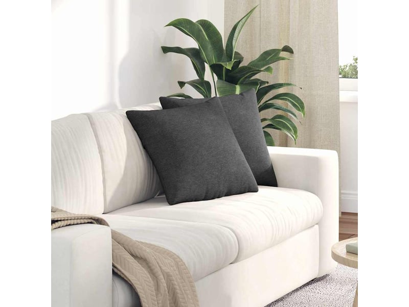 Lot de 2 coussins de canapé, coussins décoratifs gris foncé 45 x 45 cm cf59086 - Conforama B
