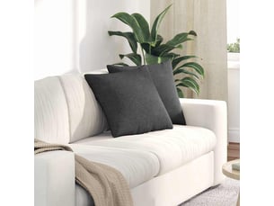 Lot de 2 coussins de canapé, coussins décoratifs gris foncé 45 x 45 cm cf59086