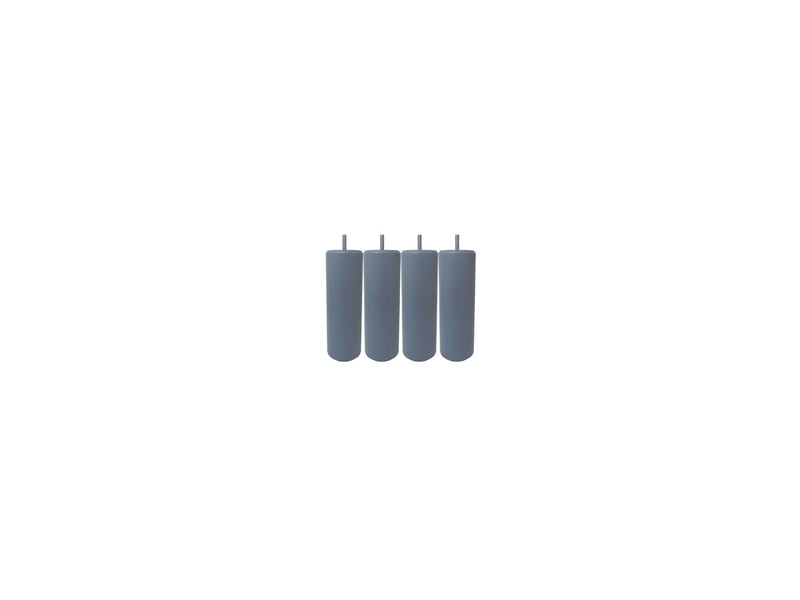  Pieds de sommier cylindriques beche gris 4 pieces 70x170 cc fixation vd8 diametre 7 cm 7775202 - Conforama A