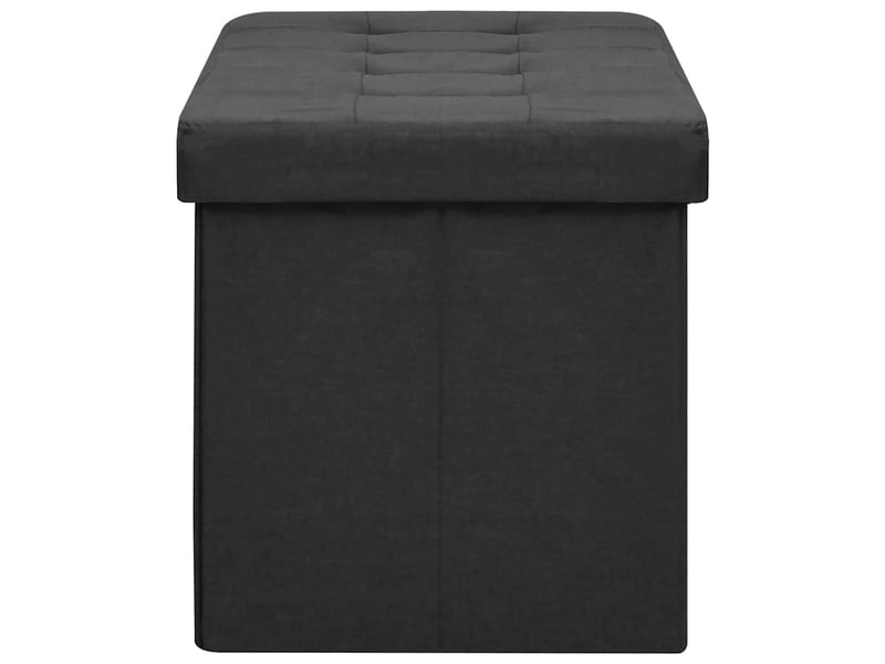  Banc chambre, banc de rangement pliable noir faux lin  - Conforama D