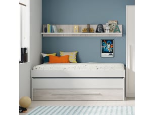 Lit gigogne 90x190 cm MUEMUE coloris blanc