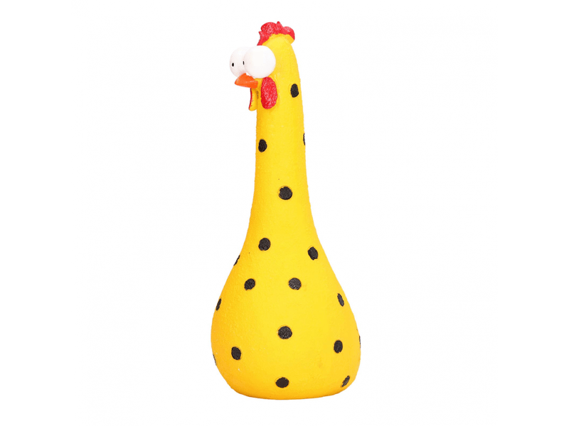 Statue de poulet à long cou, microlandschaft, statues de jardin en résine faites à la main pour décoration de jardin (jaune) - Conforama A