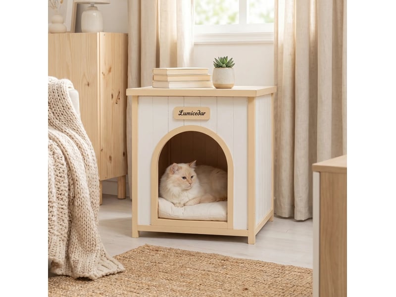Table d'appoint caisson en bois – meuble intérieur pour espace de repos domestique, format compact, style scandinave - Conforama C