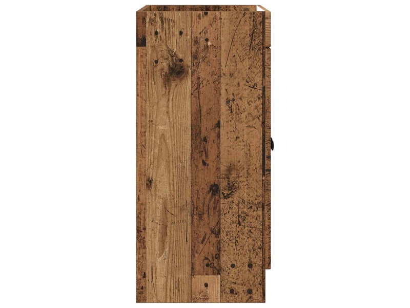  Armoire sous évier de salle de bain, meuble de rangement bois ancien shl1735  - Conforama E