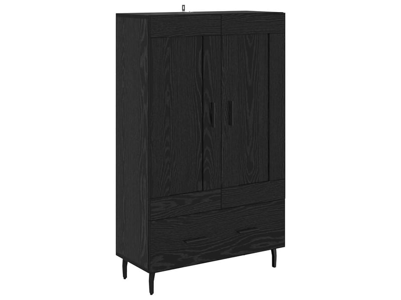  Buffet - haut armoire chêne noir 69,5 x 31 x 115 cm bois d'ingénierie  - Conforama A