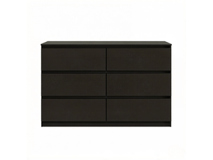Buffet 6 tiroir(s) DESMIU 4071298359329 - 120 cm coloris noir