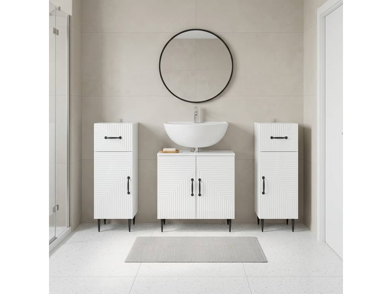 Ensemble de meuble de salle de bain 3 pièces haarlem cf63444 - Conforama B