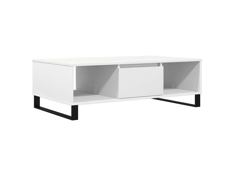  Table basse - table de salon - table à thé blanc 104x60x35 cm bois d'ingénierie  - Conforama A