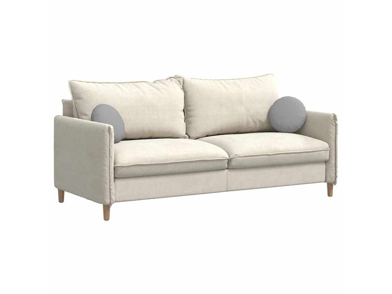  Lot de 2 coussins de siège, coussins décoratifs tissu gris nuage ø30 x 13 cm cf59833  - Conforama C